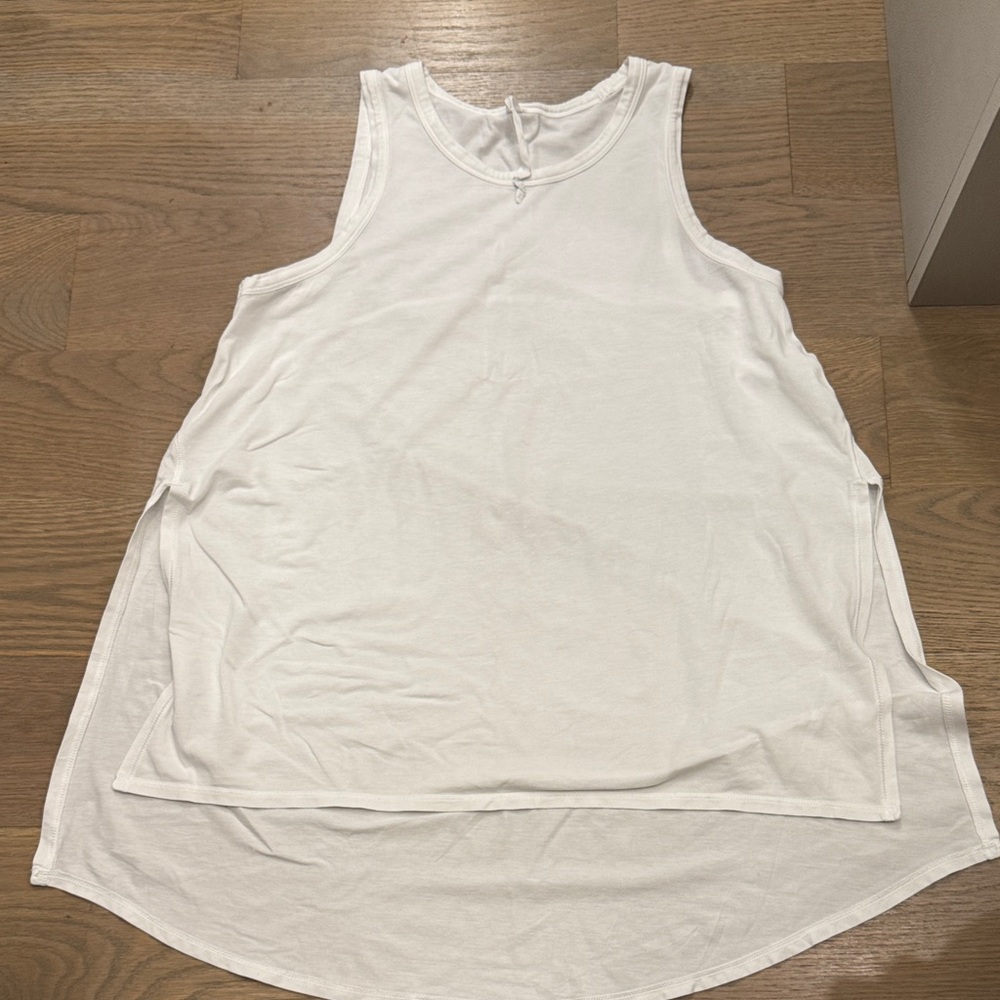 lululemon athletica White Layered Side-Slit Tank